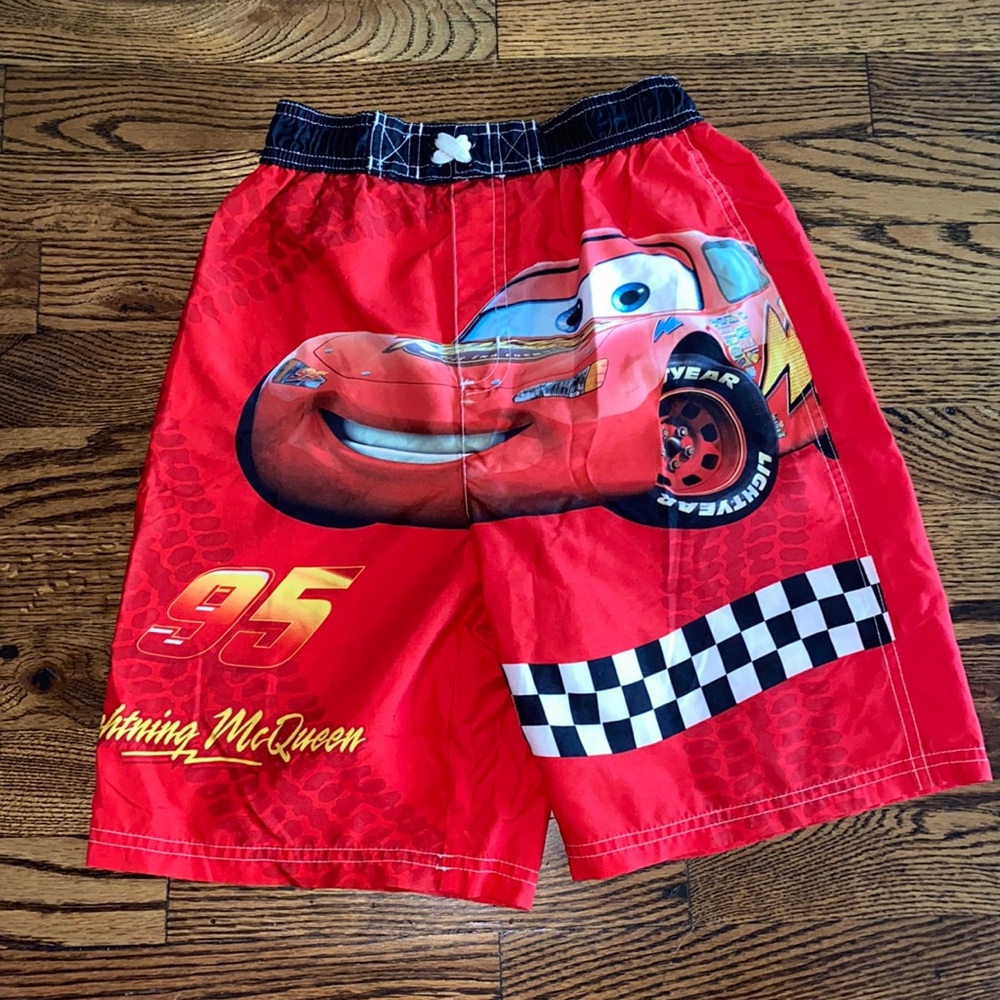 Disney Lightning McQueen swim trucks. Size 10